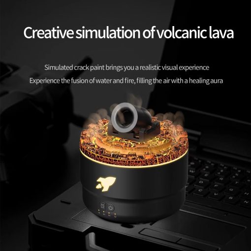 Lava Crack Essential Oil Diffuser – 200ML Aromatherapy Humidifier with Timer, Nightlight, and Auto Shut-Off - Image 7