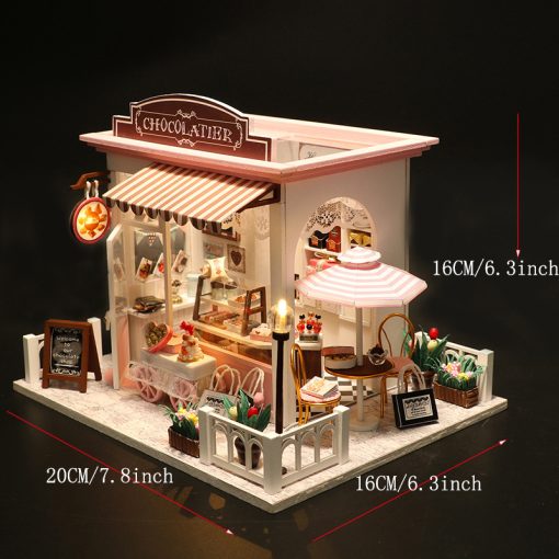 DIY Miniature Doll House 3D Puzzle Small House Assembly Building Model Kit Toys Home With Furniture Lighting Wooden Crafts Gifts - Image 7