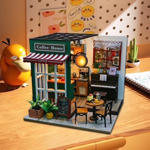 DIY Miniature Doll House 3D Puzzle Small House Assembly Building Model Kit Toys Home With Furniture Lighting Wooden Crafts Gifts