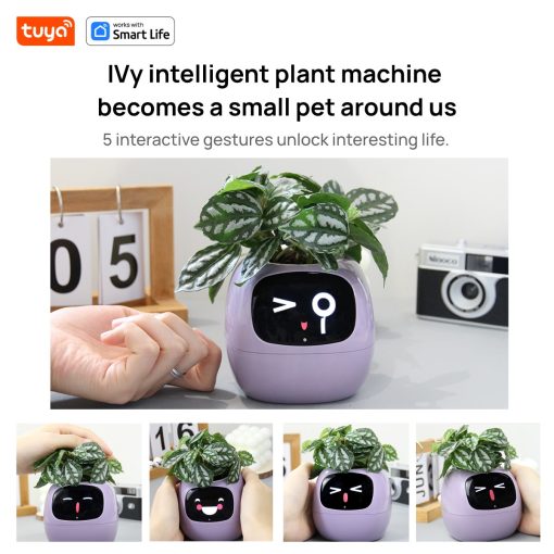 Tuya Ivy Smart Planter,Endless Fun Over 49 Rich Expressions,7 smart sensors,AI Chips Make Raising Plants Easy and Fun - Image 4