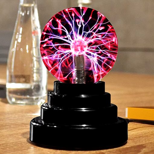 8 Inch Magic Plasma Ball Lamp Touch Glass LED Night Light Atmosphere Lights Christmas Party Bedroom Decor Kids Birthday Gift Toy - Image 2