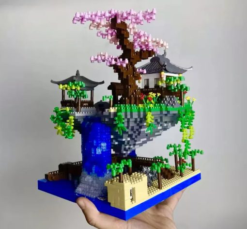 Taohuatan Lake Themed Micro Brick Building Blocks Set Adult Creative Toys Unique Chinese Landscape Model Bricks with LED Light - Image 2